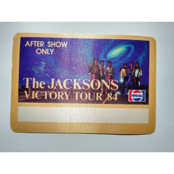 The Jacksons Victory Tour Backstage Pass 1984 Original Otto Cloth Michael Tan - Picture 4 of 5